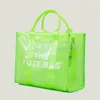 Bolsa de cor fluorescente com bolsa transparente de pvc, bolsa de ombro único, grande capacidade, bolsa transversal219s