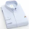 Baumwolle Business Langarm Gestreift Jugend Casual Weißes Hemd Herren Frühling und Herbst Slim Fit