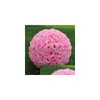 Guirnaldas de flores decorativas 30 cm 12quot Cifrado artificial Flor de seda rosa Bolas de besos Bola colgante Adornos navideños Wedd Dh5C3