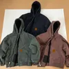 giacche da uomo giacca firmata giacca invernale da uomo giacca con cappuccio con zip vintage Tela lavata per l'industria pesante Clip in cotone ispessito per protezione dal freddo e dal calore