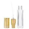 Bouteille en verre carré de parfum transparent 4 ml 8 ml de pulvérisation pour échantillon cosmétique liquide 500pcs lot livraison gratuite ggxna