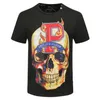 Hotdrill Cool Rhinestones Anime Skull Tshirt Men Short Sleeve Summer Tops T Shirt Male Fashion Tshirt 25013