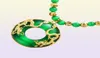 Sha Jin Guan Dou Shuanglong Cat Eye Gold Jade Necklace Men039s Imitation Hetian Yu Pingan Long Gold Plated Sweater Chain194z1921757