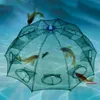 Combo 420 trous parapluie filet de pêche poisson parapluie Cage automatique pliant filet à poisson main lancer filet pêche Cage couverture Cage crevettes Cages