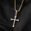 Hip Hop Topling t Zircon Cross Pendant Collier Femmes Men Gift Religion Jewelry