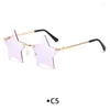 Sonnenbrille 28 Farben Fashion Design Fünf speicherer Star für Frauen Randless Shades Sonnenbrille Lustige Steampunk Sonnenbrille weiblich uv400