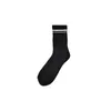 Chemises actives Lo Cotton Sports Socks Four Seasons Désodorant Black and White Long Loisure avec logo