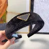 Projektant metalowy opaska do włosów klasyczna elastyczna gąbka opaski na głowę mody liter