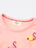 ヨーロッパとアメリカンスタイルの子供用服ドレス秋の新製品ガールフラミンゴメッシュスカート長袖丸い首のかわいいプリンセスドレス