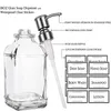 300550 ml Dispensateur Dispensateur épais en verre transparent Press Press Saisier à main Shampooing Lotion Bottle en acier en acier inoxydable Pompe de salle de bain accessoires 231222