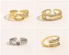 Europa y América Estilo de moda Lady Love Anillos Mujeres Moda Suministros de joyería de boda 18k Chapado en oro Dedo de cobre ajustable N2351864