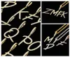 Nouvelle mode personnalisé véritable or Bling diamant cursif AZ lettres initiales nom personnalisé pendentif collier lettre bricolage bijoux pour C5899156