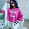 Women's Sweters Projektantka damska moda mody starszy trener damski okrągły koszulka francuska haft mody dekolt dekoltu c-cut luksusowa marka graficzna top