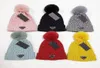 Fashion Women Winter Beanies caps Hats For female outdoor bonnet with Real Raccoon Fur Pompoms Warm Girl Cap snapback woman design2890165