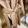 Manteau de luxe haut de gamme Maxmaras 101801 manteau en laine pure Rialto Camel polaire manteau ondulation de l'eau nouveau froid et chaud Maillard à capuche haut de gamme Feel0TX5