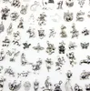 Assortiment de 100 modèles de breloques d'animaux, chat, cochon, ours, oiseau, cheval, chien, écureuil, bœuf... Pendentifs pour bricolage, collier, Bracelet, fabrication de bijoux, 1223883