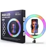 10 بوصة RGB حلقة ضوء ثلاثي الأضلاع LED Ringie Lingie مع Stand RGB 26 سم ضوء الفيديو ل youtube tik tok2249677