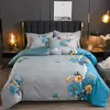 Thicker Softer Bed Set Blend Cotton 4 Pcs Bedding Bedclothes Duvet Cover Sheets Pillowcase Full Queen King Size 231225