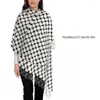 Scarves Islamic Prayer Scarf With Houndstooth Pattern Large Keffiyeh For Outdoor