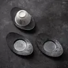 Theevak Retro Tin Cup Mat Tray handgemaakte hamerpatroon metalen Japanse accessoires