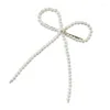 Hair Clips Korea Imitiation Pearl Bowknot Hairpins Long Barrettes For Women Girl