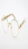 Designer Mens Women Luxury Gold Eyeglasses Frame Women Round White äkta Natural Horn Fashion Eyewear With Box C Decoration Glas3777355