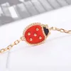 Pendant Necklaces Luxury Fashion Jewelry Ladybug Plum Blossom Necklace Women's Long Sweater Chain High end Luxury Brand Luxury Party JewelryL231225