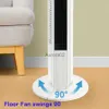 Elektriska fläktar Remote Electric Tower Fan Rotating Bladeless Remote Control Mute Vertical Fan Home Living Room Air Cooler 220V Swings90 YQ231225