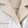 Veste chaude en Faux cuir pour femme, manteau épais et ample à col à revers, pardessus Chic, collection hiver 2024, 231225