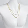 Colliers pendants Collier de serpent à double couche de luxe avec chaîne lisse de 120 cm en tant que fashion dame cadeau293p