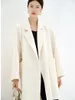 100% Wollen Jas Dames Winter Halflange Kameel Losse Wollen Jas Vrouwelijke Herfst Witte Vetersluiting Casual Jas Mode Jas NN502 231225