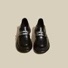 Dress Shoes Thick soled small leather shoes for women in new sponge cake children British style foot kick loafers oversized single