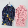 Kinderen Flanellen Pyjama Robe Herfst en Winter Kinderen Nachtkleding Kinder Nachtjapon Zachte Pyjama voor Meisje Jongens Badjas 4-16 Jaar 231225