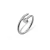 Позолоченное дизайнерское кольцо Midi из титанового стального сплава, стерлинговое серебро 925 пробы, любовное кольцо, мужское кольцо-обещание, брелок для ключей, кольцо для ногтей Любимые дизайнерские украшения