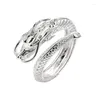 Cluster Rings 2024 Dragon Ring High-End Fashion Open pekfinger utsökta 925 Sterling Silver Jewelry Year Present For Women Kofsac