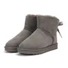 Tasman Slippers Kastanje Schoenen Designer Ugh UG Tazz Laarzen Ultra Platform Luxe Mode Dames Suede Sneeuw Winter Warme Wollen Laarzen Bont Schapenvacht Ankel Laarsjes Met Doos