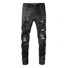 Mens Designer Jeans Distressed Ripped Biker Slim Fit Motorcycle Denim for Men Top Quality Fashion Jean Pants Pour Hommes