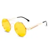 Zonnebrillen ronde gepolariseerd voor mannen vrouwen UV Bescherming Steampunk Style Sun Glasses vakantie Strand Sunshade