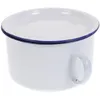 Set di stoviglie Tazza da caffè in ceramica con coperchio smaltato Ciotola per noodle istantanei Cucina per riso domestica Stoviglie bianche per studenti