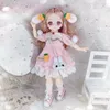 Yeniden doğmuş bebek 30cm top eklemi hareketli bjd bebek kawaii giyim seti 6cm kız komik yüz sevimli bebek oyuncak Noel hediyesi 231225