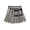 Work Dresses Heydress Preppy Style Suit Female Sweet Outfits 2 Piece Sets Womens Summer 2023 Puff Sleeve White Shirt Lace A-line Plaid Skirt