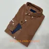 Men Casual Shirts Corduroy shirt spring and autumn business dress shirt Fashion Thickened shirt mens embroidery decoration Comfortable top Long shirt S28