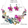 Set di gioielli da sposa color cristallo di strass in cristallo orecchini da collana set per donne set di gioielli da sposa Dubai