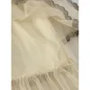 Rokken mode kanten lagere patchwork tule cake geplooid zwart lang voor vrouwen hoge taille lente zomer een lijn sprookjes rok Koreaanse stijl