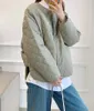 Women's Jackets Fashionable Collarless Short Diamond-shaped Quilted Lightweight And Thickened Cotton Coat For Women