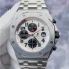 Automatisk mekanisk rörelse armbandsur Audema Pigu Mechanical Watches Epic Offshore Series 26170st Panda Plate Precision Steel Red Needle WN-AD