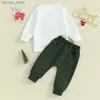 Ensembles de vêtements 0-3 ans infantile enfant en bas âge bébé garçon tenue de noël vêtements à manches longues sweat pull haut et pantalon ensemble
