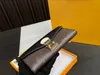 2024 Classic Quilted Sheepskin Leather Wallet - Designer Zippy Coin Purse With Card Holder Caviar Finish kommer med Box