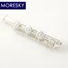 MORESKY 17 فتحات مفتوحة C KEY FLUTE 925 Sterling Silver Body مطلي بالفضة مع E KEY FML-308