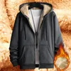 Men's Hoodies Trendy Hoodie Jacket 3D Cutting Sweatshirt Coat Drawstring Men Women Winter Fleece Lining Hooded Windproof